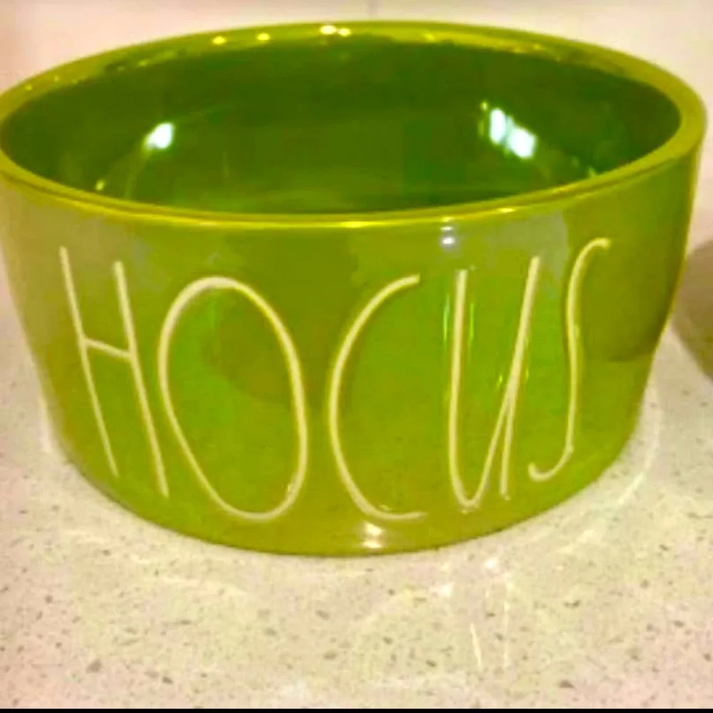 NEW Rae Dunn HOCUS POCUS dog pet bowls ceramic
